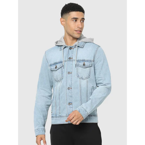 Cotton Light Blue Jacket