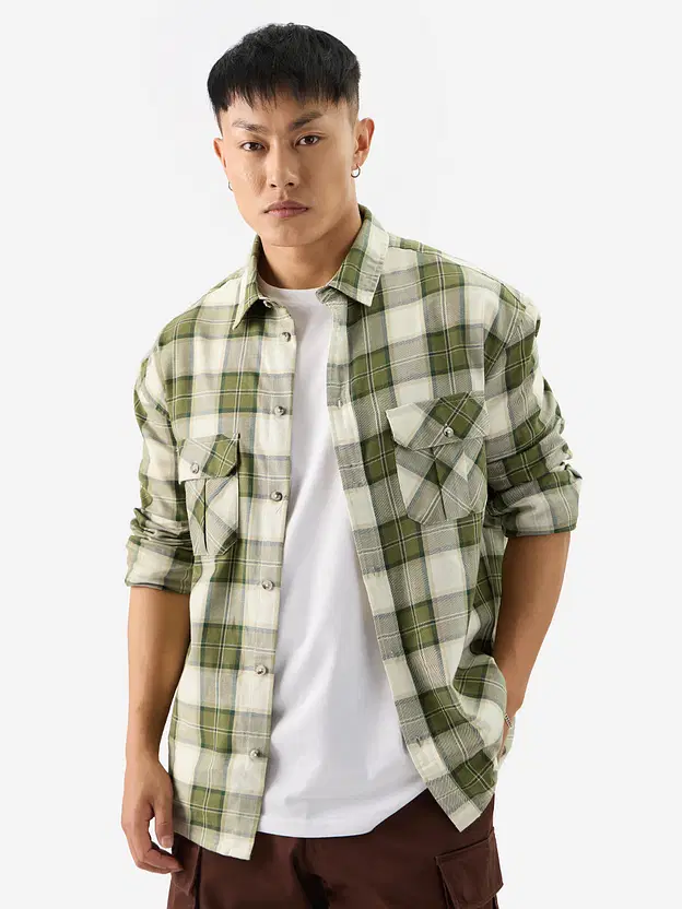 Plaid  Olive