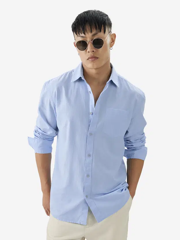 Sky Blue Cotton Linen