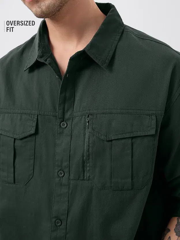 Utility Shirt  Dark Green