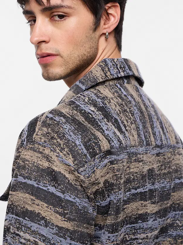 Jacquard Shacket  Pacific