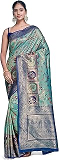 Art Women Kanjivaram Style Art Silk Saree Color: T