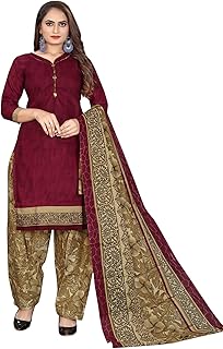 Black Cotton Blend Printed Salwar Suit (Ready To W