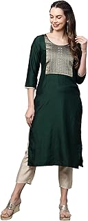 Cotton Blend Embroidery Straight Kurta Pant & Chan