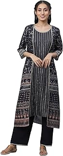 Cream Floral Kurta & Pant Set for Women Pure Cotto