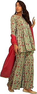 Cotton Women Kurta Pant With Dupatta Set