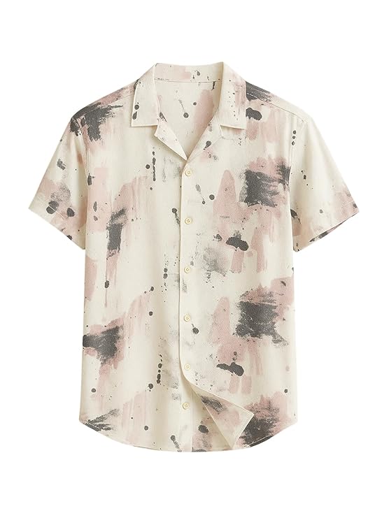 Fit Drop Shoulder Cool and Stylish Abstract Print 