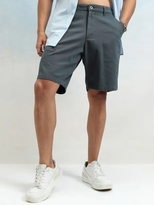 Men Blue Regular Fit Shorts