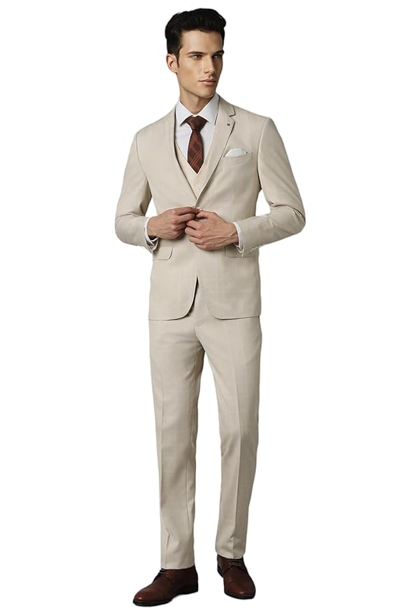 Mens Polyester Blend Three Piece Suit-Dress Set