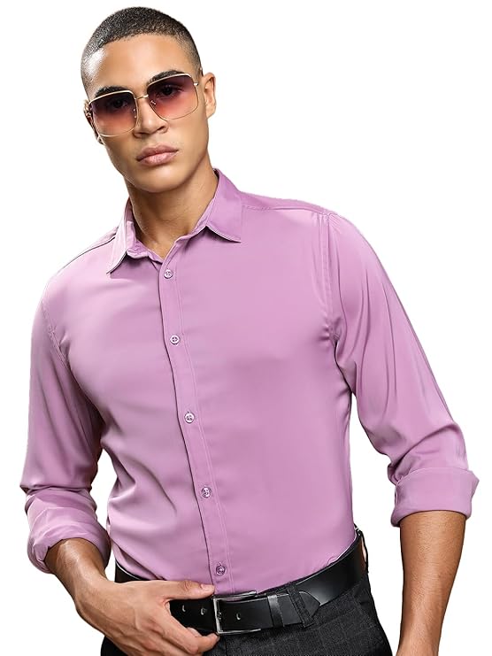 Mens Slim Fit Shirts | Solid | Long Sleeves | Spr