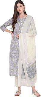 Printed Round Neck Cotton Womens Knee Length Kurta
