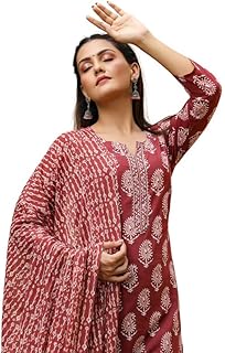 Rayon Ethnic Printed Straight Kurta Palazzos Suit 
