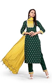 Striped Women Straight Calf Long Kurti (Kurti Belo