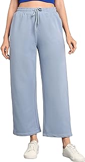 Solid Women Relaxed Fit Wide Legs Track Pant