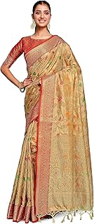 Sky Blue Color Glass Organza Saree With Mini Stone