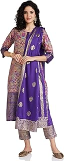 Teal Teal Blue Floral Print Kurta with Pant & Dupa