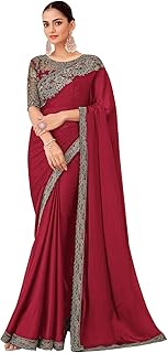 White Color Digital Floral Printed Semi Linen Sare