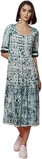 Women A-Line Rayon Printed Dress