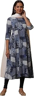 Women Art Silk A-Line Kurta Churidar Suit Set