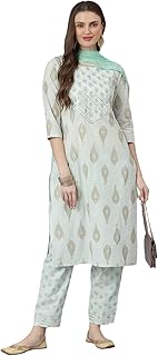Women Cotton Flex Regular Kurta With Palazzo Set