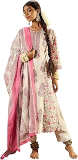 Women Cotton Silk Sharara Kurta Sharara Suit Set