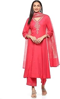 Women Cotton Printed Straight Kurta & Pants Suit S