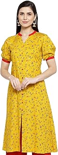 Women Cotton Printed Straight Kurta
