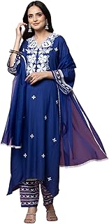 Women Cotton Straight Kurta Slim Pant Suit Set