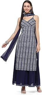 Women Floral Gold Zari Embroidered Yoke Tie-Up Tas