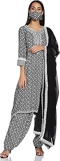 Women Fit & Flare Kurta with Sharara & Dupatta Set