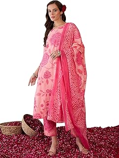 Women Embroidered Straight Kurti & Garara Suit Set