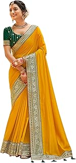 Women Dharmavaram Style Art Silk Saree Color : Ora