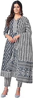 Women LIVA Straight Kurta Palazzo Suit Set