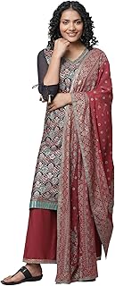 Women Metallic Cotton Straight Kurta Palazzo Suit 