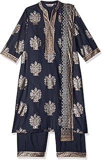 Women LIVA Asymmetric Kurta Slim Pant Suit Set