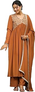 Women Poly Viscose Anarkali Kurta Churidar Suit Se