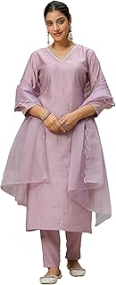 Women Rayon A-Line Kurta Slim Pant Suit Set