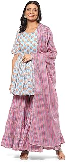 Women Polyester Straight Printed Kurta