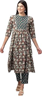 Women Polyester Straight Kurta Skirt Suit Set