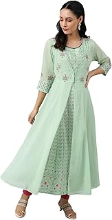 Women Polyester Straight Kurta Narrow Palazzo Suit