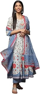 WOMEN PRINTED FITTED SALWAR KURTA DUPATTA(SKDCHARM