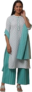 Women Solid Cotton Straight Kurta Sharara Suit Set