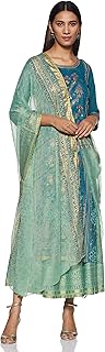 Women Rayon Yoke Embroidery Kurta Palazzo Set Oliv