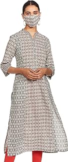 Women Straight Cotton Printed Kurta