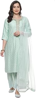 Women Straight Viscose Kurta Set with Palazzos & D
