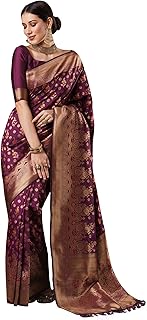 Women Woven Design Linen Blend Saree With Unstitch