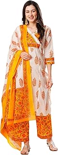 Women Viscose Hot Straight Kurta with Floral Gold 