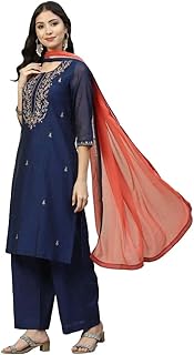 Womens 100% Man Made Fiber Salwar Suit Set