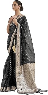 Womens Banarasi Art Silk Saree With Blouse Piece 