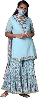 Womens Banarasi Silk Blend Woven Design Golden za